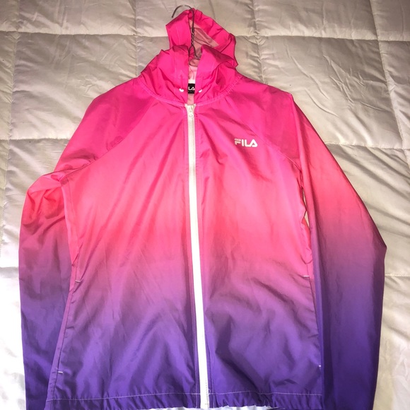 Fila Pink And Purple Ombre Windbreaker 